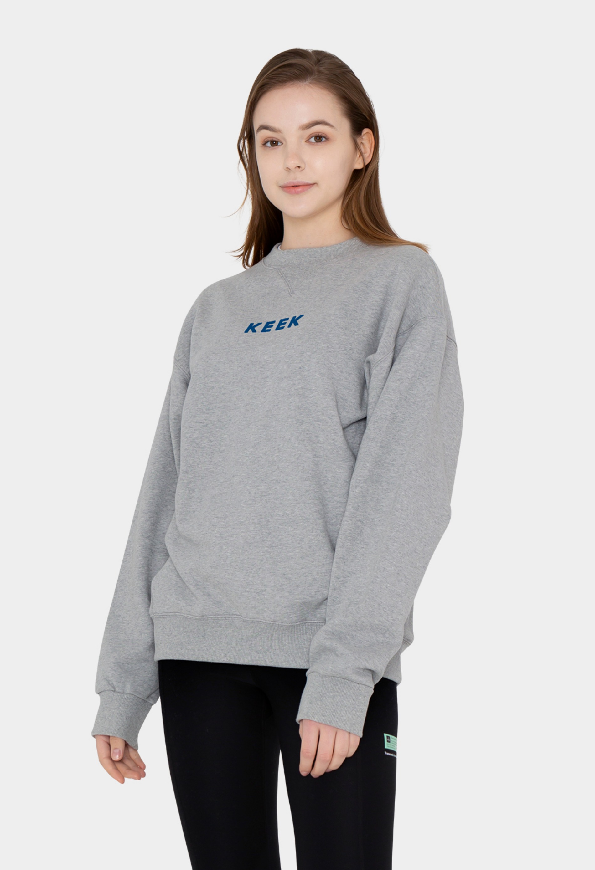 keek [Unisex] Logo Sweatshirts - Melangy Gray 스트릿패션 유니섹스브랜드 커플시밀러룩 남자쇼핑몰 여성의류쇼핑몰 후드티 힙색