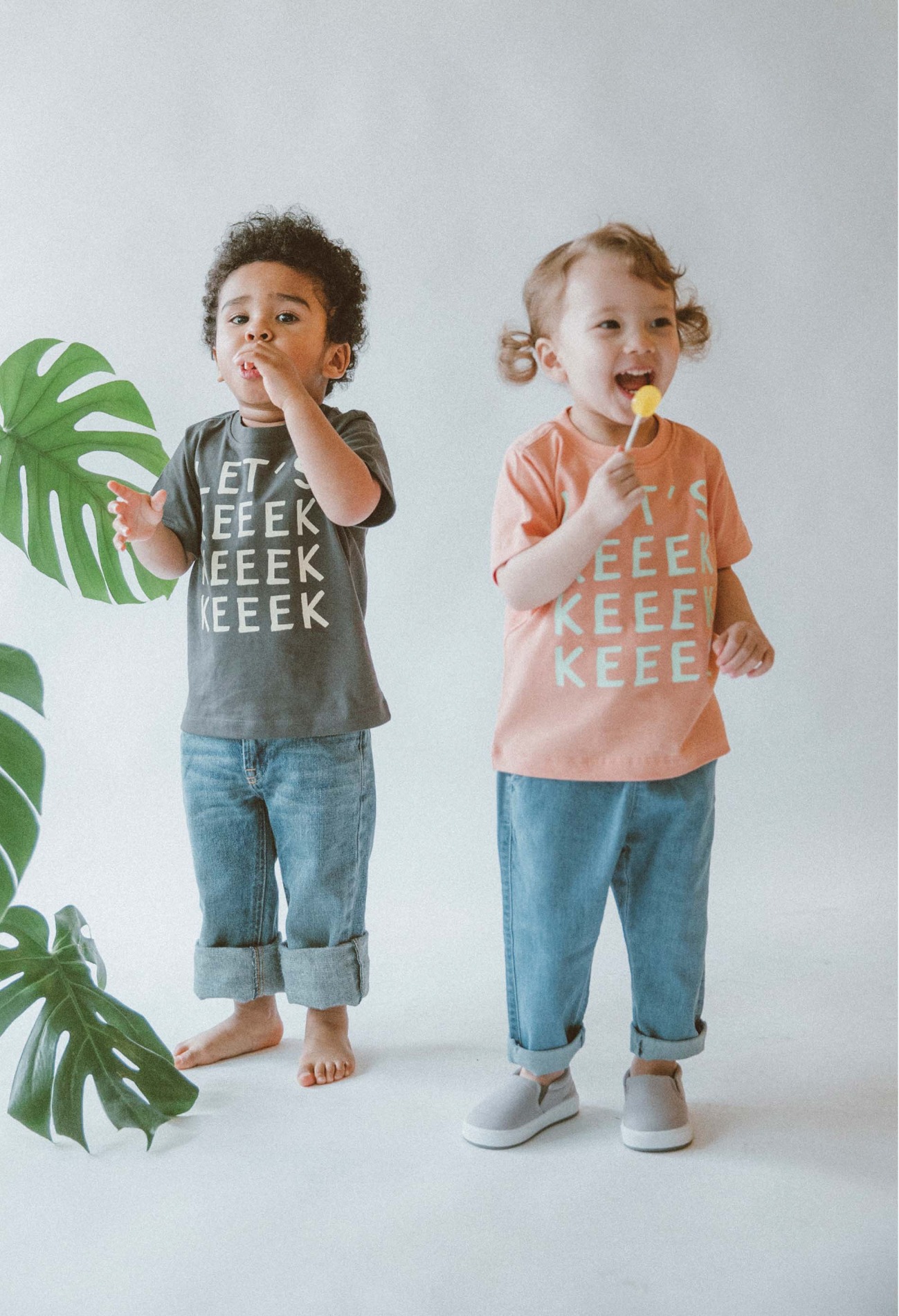 keek [Kids] KEEEK T-shirts - Coral Pink 스트릿패션 유니섹스브랜드 커플시밀러룩 남자쇼핑몰 여성의류쇼핑몰 후드티 힙색