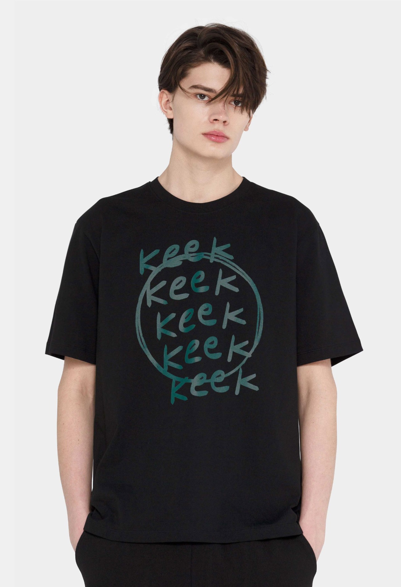 keek [Unisex] Scoring T-shirts - Black 스트릿패션 유니섹스브랜드 커플시밀러룩 남자쇼핑몰 여성의류쇼핑몰 후드티 힙색