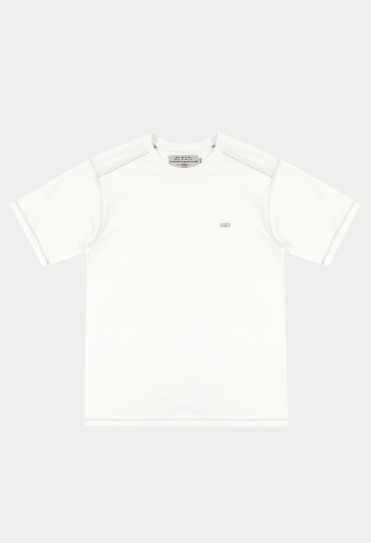 keek Stitch Logo T-shirts - White 스트릿패션 유니섹스브랜드 커플시밀러룩 남자쇼핑몰 여성의류쇼핑몰 후드티 힙색