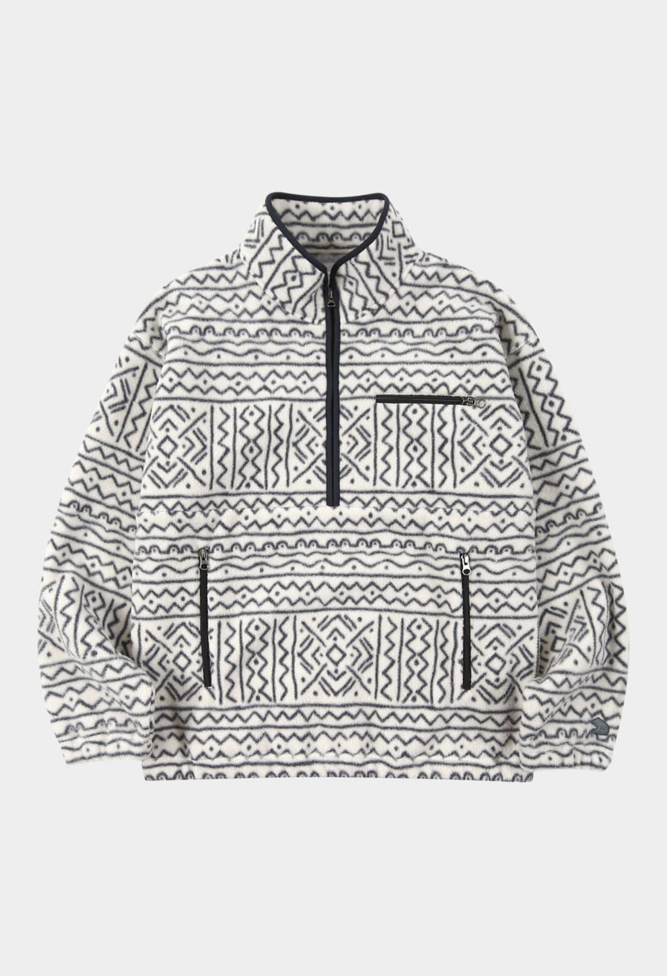 keek Nordic Half-Zip Fleece (Oversize Fit) - Ivory 스트릿패션 유니섹스브랜드 커플시밀러룩 남자쇼핑몰 여성의류쇼핑몰 후드티 힙색
