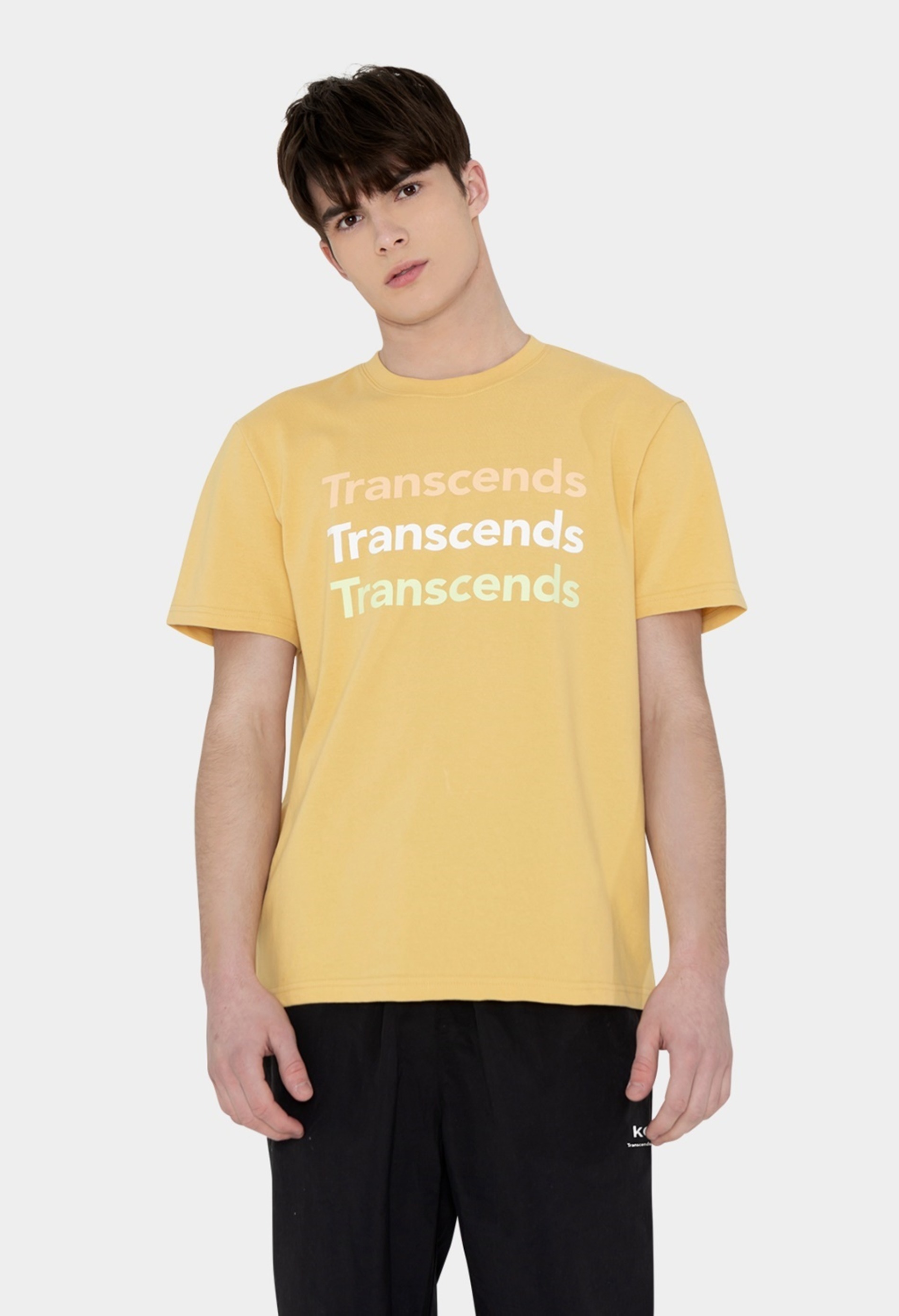 keek [Unisex] Transcends Graphic T-shirts - Yellow 스트릿패션 유니섹스브랜드 커플시밀러룩 남자쇼핑몰 여성의류쇼핑몰 후드티 힙색