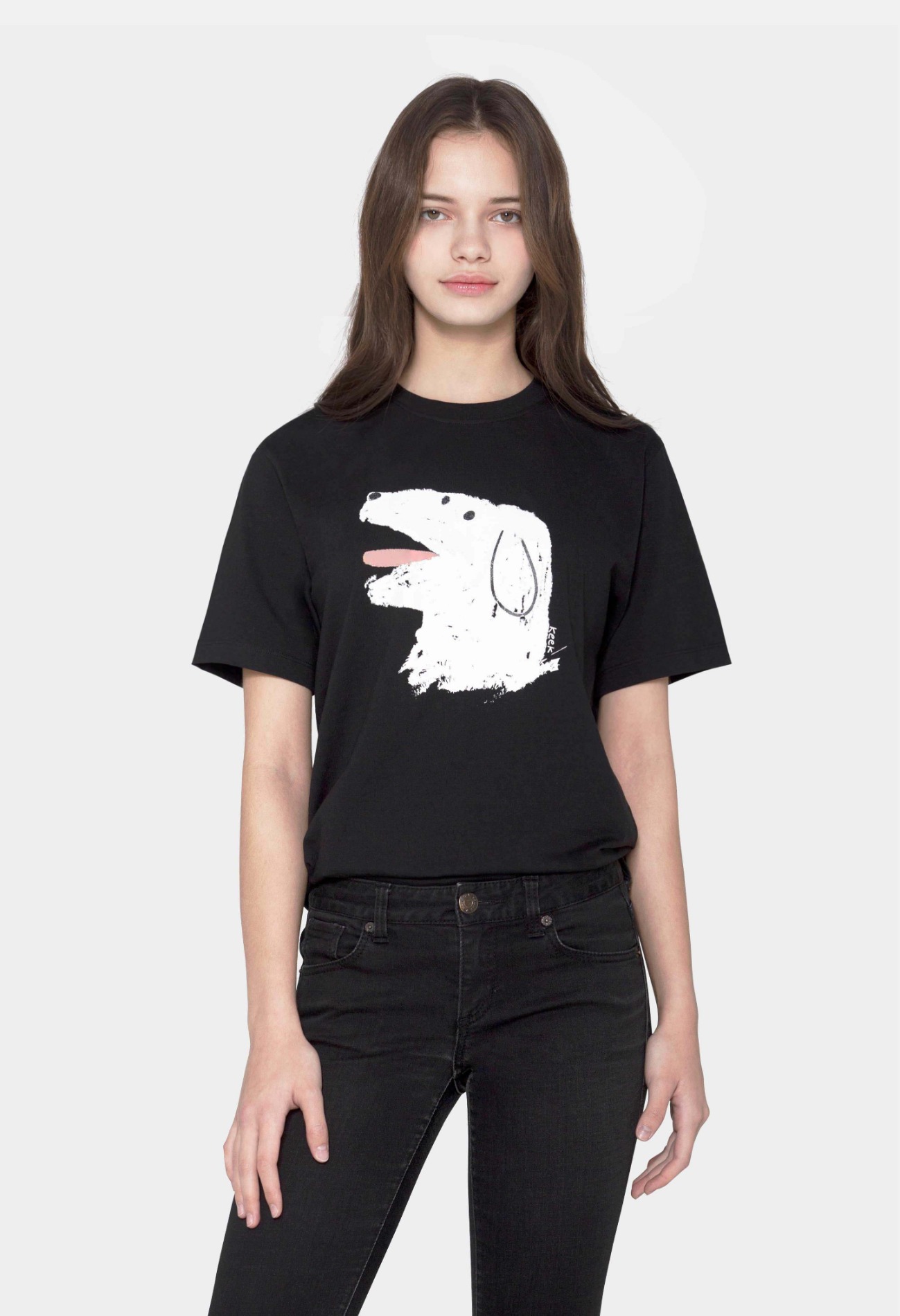 keek [Unisex] Doggy T-shirts - Black 스트릿패션 유니섹스브랜드 커플시밀러룩 남자쇼핑몰 여성의류쇼핑몰 후드티 힙색