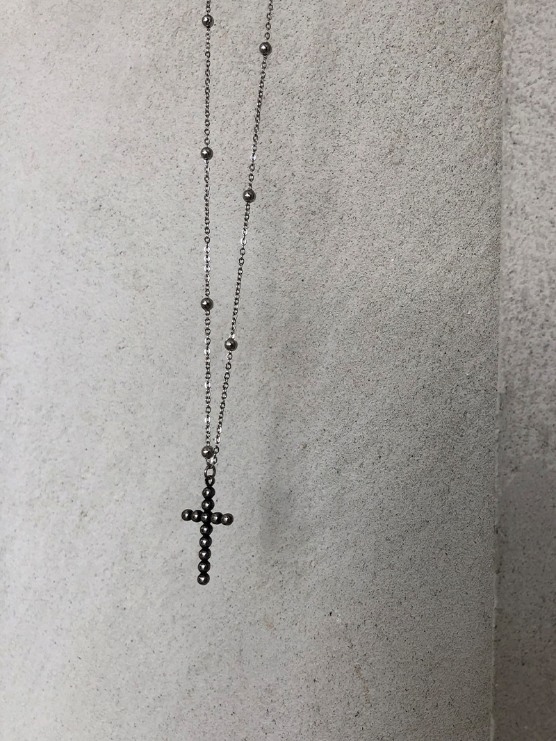 구슬십자가네크리스-necklace