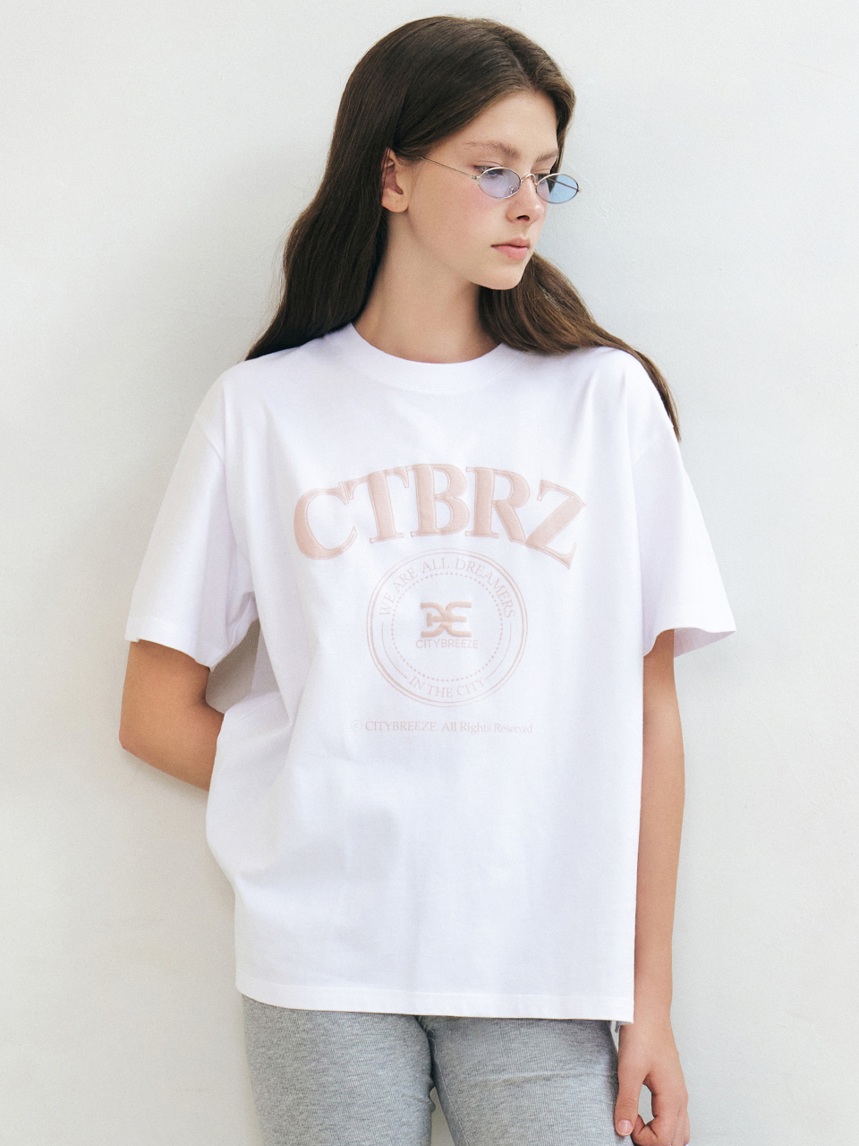 CTBRZ 써클 아트웍 반팔 티셔츠_WHITE