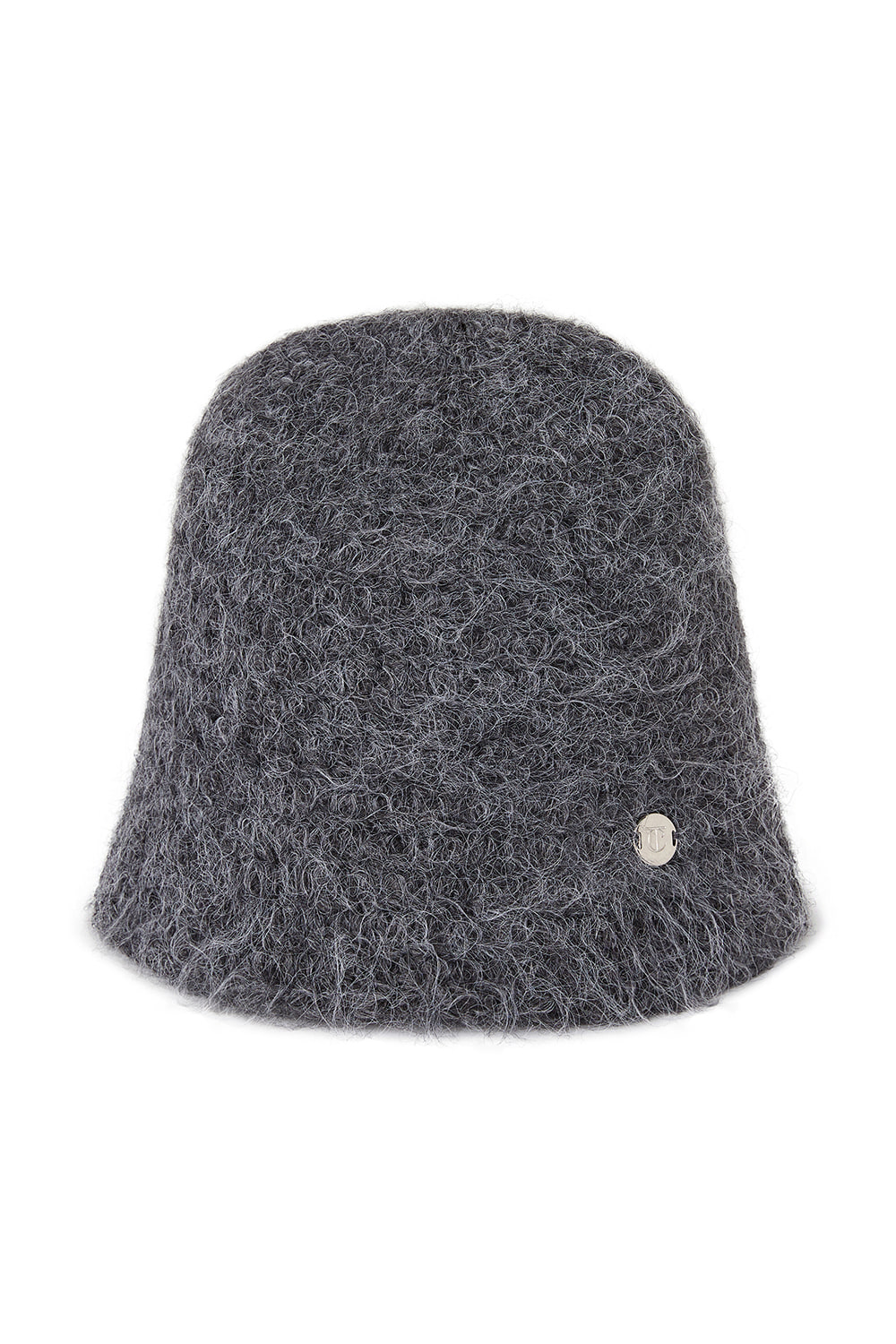 HAIRY KNIT BUCKET HAT [CHARCOAL]		