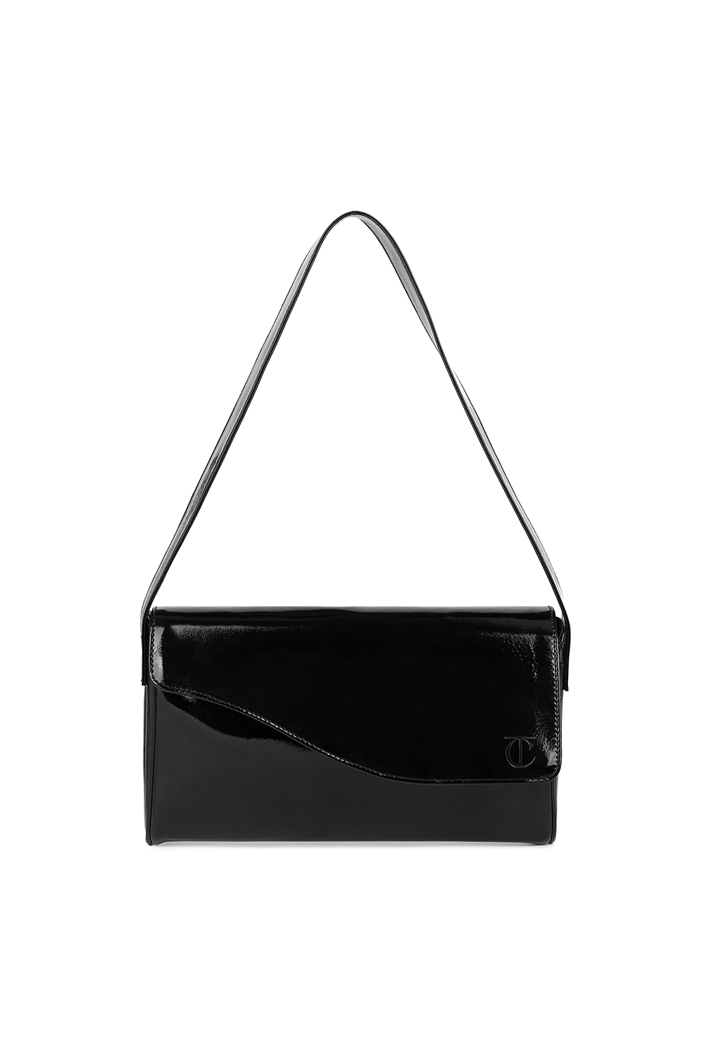 ASYMMETRIC SYMBOL SHOULDER BAG [BLACK]		