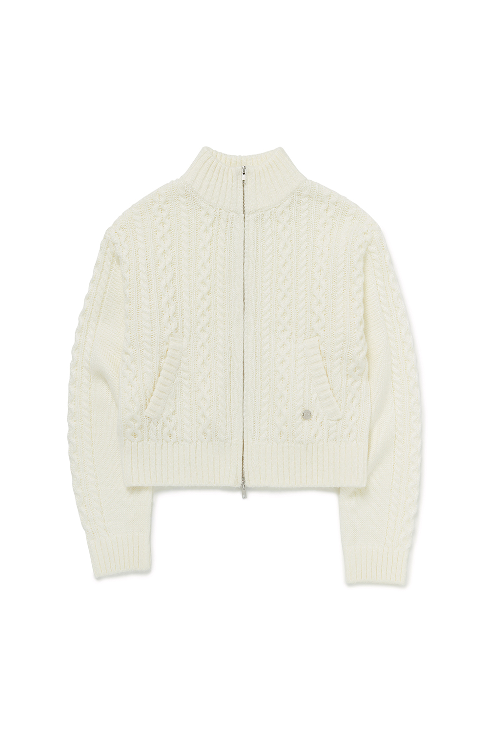 TWISTED KNIT ZIP-UP [IVORY]		