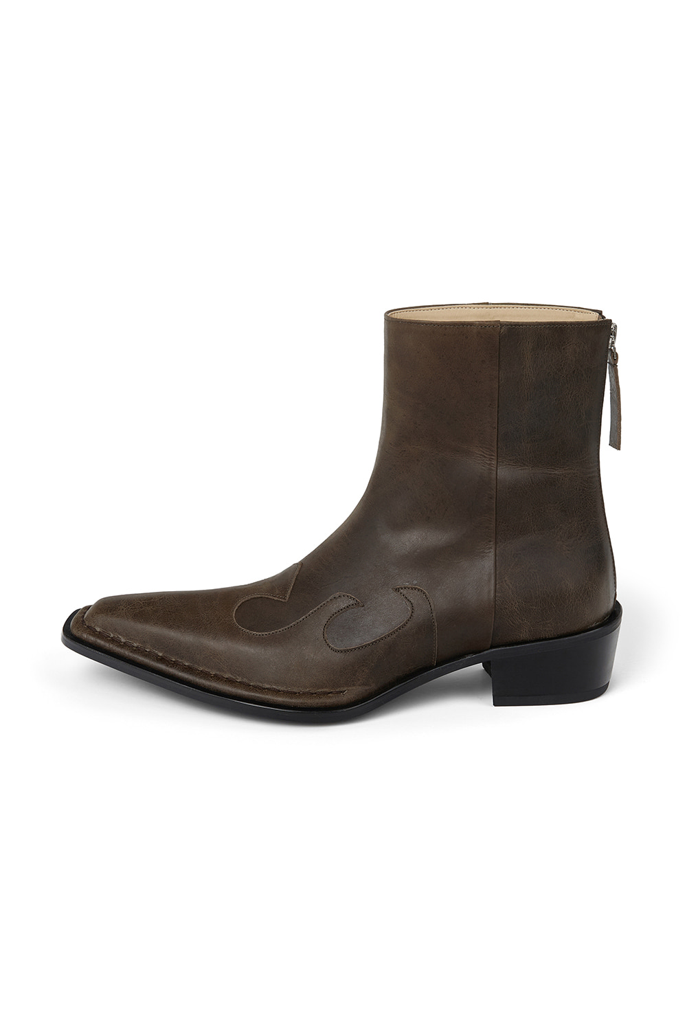 WESTERN ANKLE BOOTS [KHAKI BROWN]		