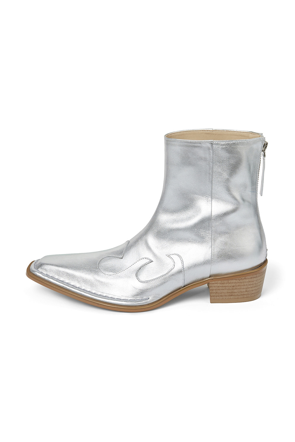 WESTERN ANKLE BOOTS [SILVER]		