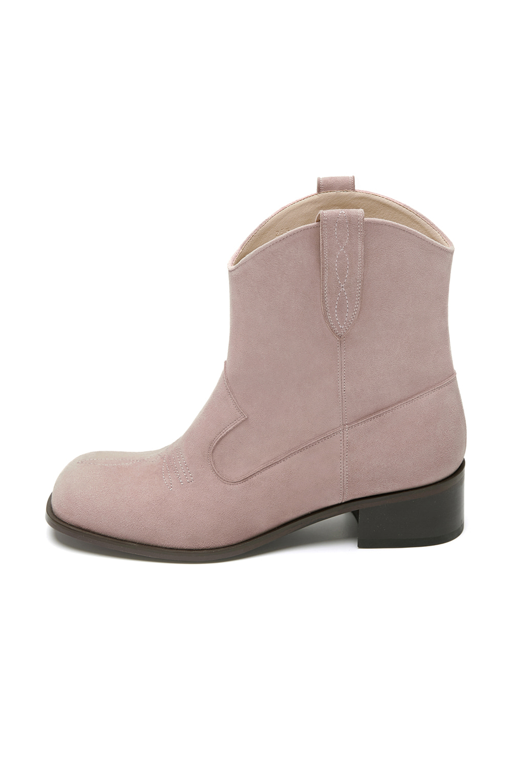 WESTERN ROUND SQUARE TOE MIDDLE BOOTS [PINK]		