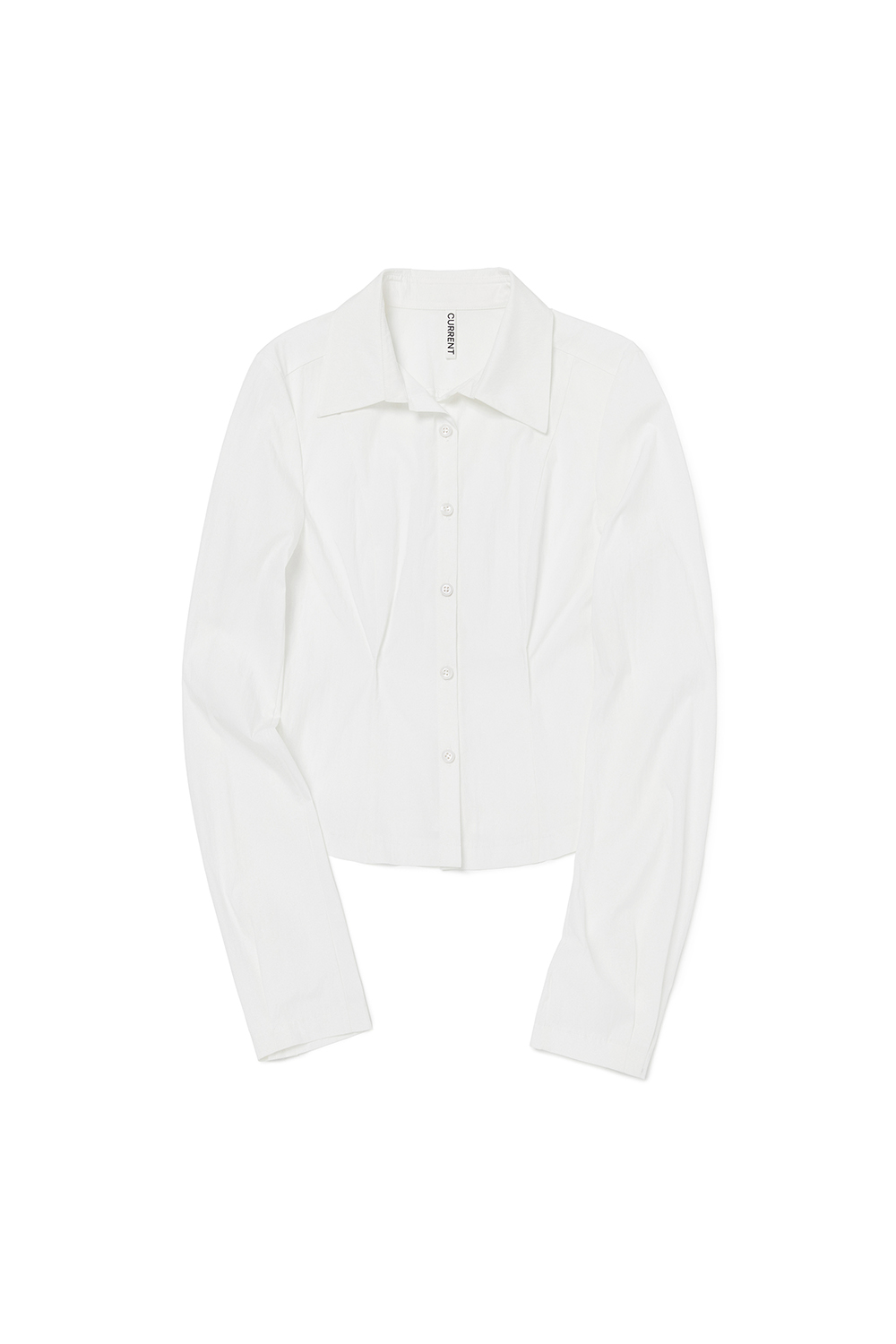 PINTUCK DETAIL FITTED SHIRT [WHITE]		