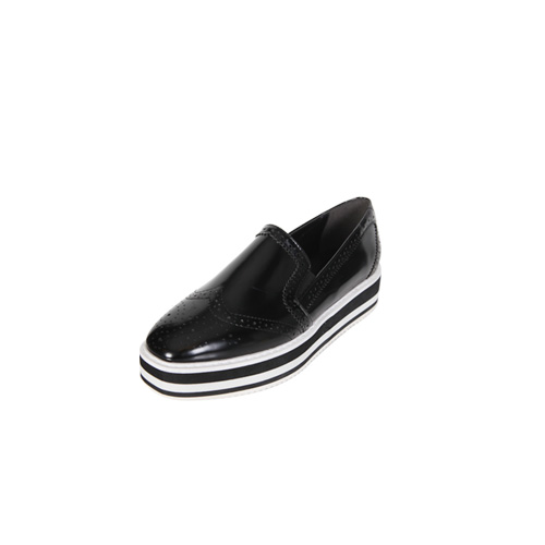 유닉통굽로퍼(K391)_D3SH 신발 구두 배색 블랙 실버 펀칭 에나멜 유니크 톱니 데일리 여성 여자 4cm 4.5cm 모던 예쁜
