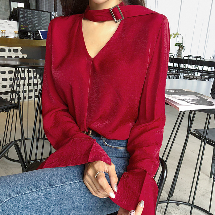 Loose Fit Choker Blouse | DABAGIRL, Your Style Maker | Korean Fashions,  clothes, bags&shoes, accessories, cosmetics