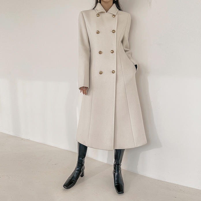 Dabagirl 76445 Double-Breasted Longline Coat