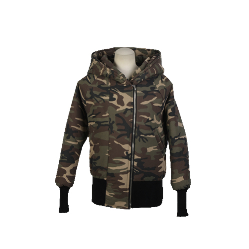 Dabagirl Puffer Camouflage Hoodie
