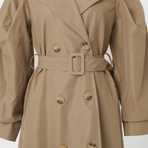 Balloon Sleeve Trench Coat by dabagirl