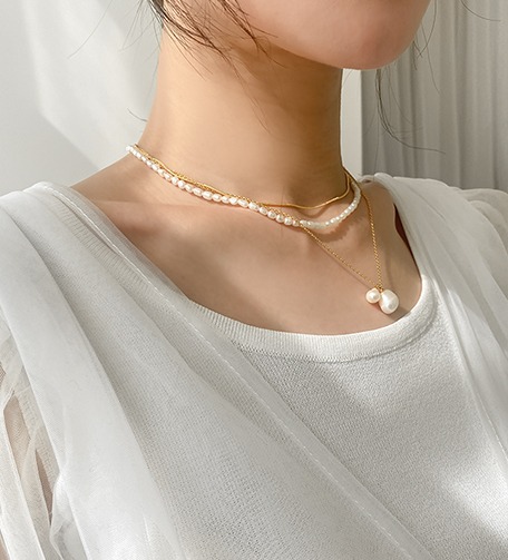 Dabagirl Pearl Accent Layered Necklace