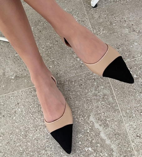 Dabagirl Pointed Toe Side Cutout Flats