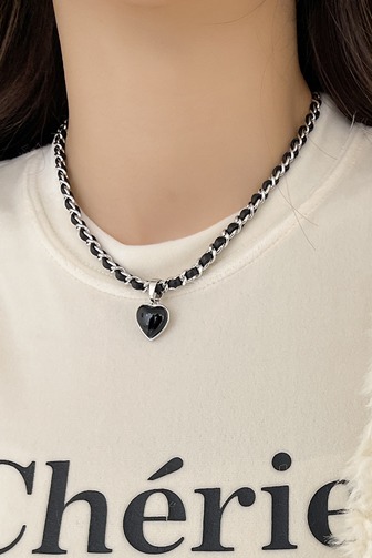 Dabagirl Heart Pendant Chain Strap Necklace