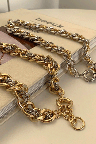 Dabagirl Two-Tone Chunky Chain Necklace