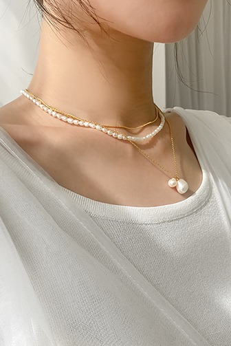 Dabagirl Pearl Accent Layered Necklace