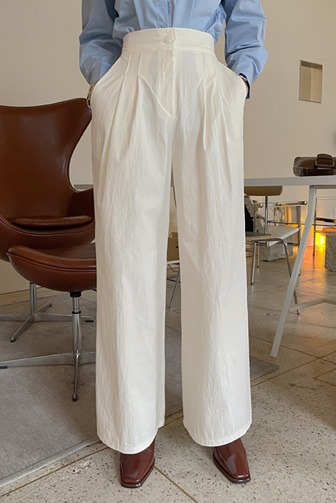 Dabagirl 74769 Solid Tone Cotton Blend Wide Leg Pants