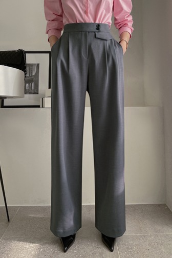 Dabagirl 76701 Tuck Elastic Back Tailored Pants