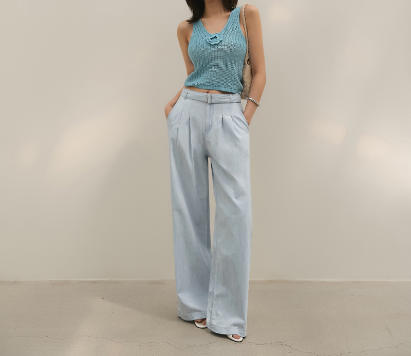 パンツ Deaile DE-VORS Strappy jumpsuit in batavia-weave denim｜ブラック