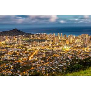 미국 하와이 오아후 호놀룰루: 도시의 불빛과 저녁 식사 투어