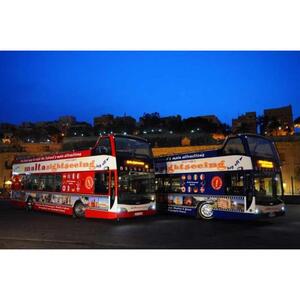 1시간 임디나 정류장을 포함한 몰타 야간 오픈탑 버스 투어