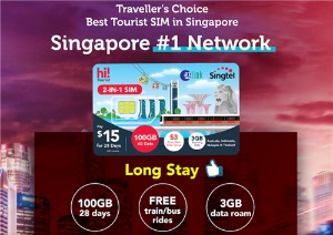新加坡网路 5G SIM 卡 可在机场和市区领取  120GB -3巴士 火车积分  免费赠品   新加坡[KK_128881]