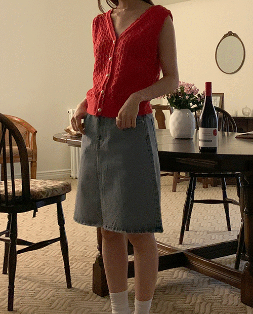 pantone denim skirt / 2color