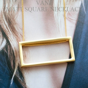 [Vane-AC634] Matt square necklace