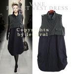 [Van-OP485] Pocket Vest Dress-레이어드한듯, 감각적디자인 멋스럽고 스타일리쉬! 주문폭주 