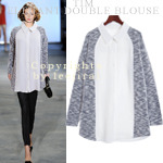 [Tim-TO524] Elegant double blouse-도회적인 매력이 돋보이는엘리건트 아이템 