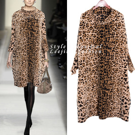 [Vane-OPc780] Leopard pleats dress - (BOUTIQUE) 언제나 시크한 레오파드!루즈핏의 플리츠로 멋스러운 스타일 완성!단품당일출고 
