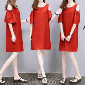 [Vane-OPe350]카소 레드 드레스-(TIMESALE 40%)주문폭주♥  여성스러운 페미닌감성 가득 ♥️입으면 더욱 예뻐요!단품당일출고 