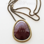 [Vane-AC575] Stone drop vintage necklace