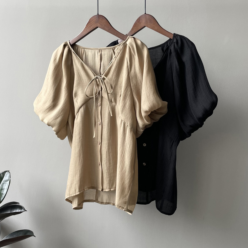 blouse khaki color image-S1L21