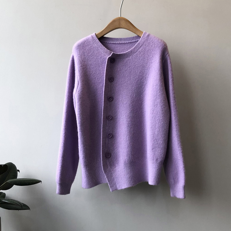 long sleeved tee lavender color image-S1L26