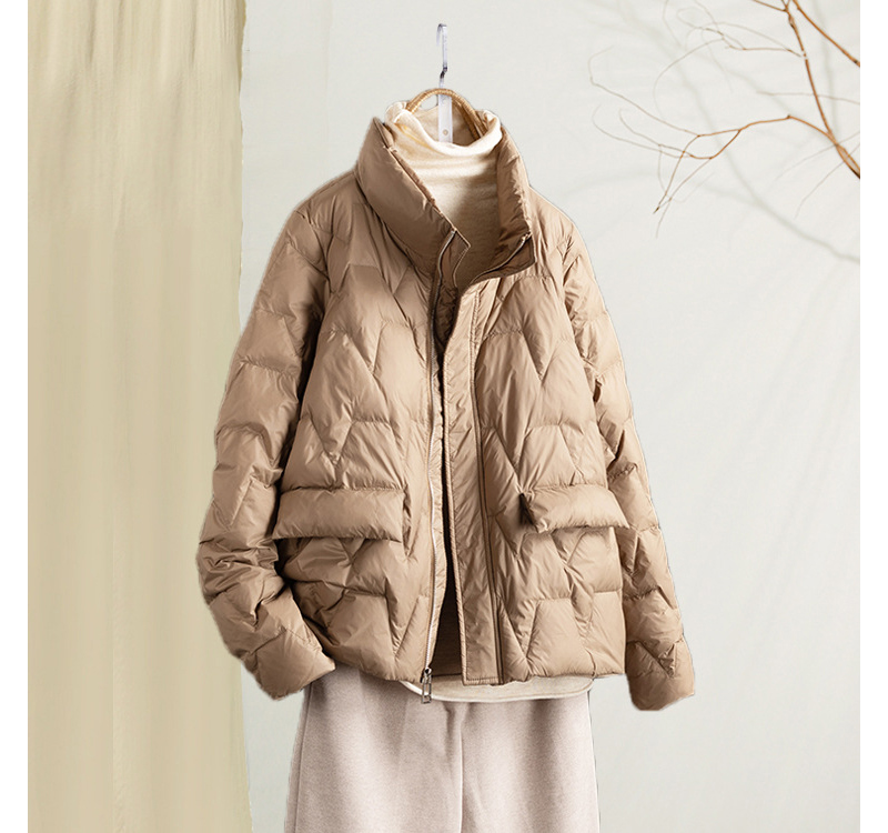 Down jacket oatmeal color image-S1L19