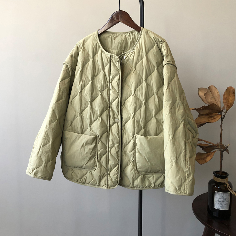 Down jacket khaki color image-S1L30