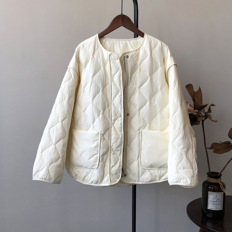 Down jacket cream color image-S1L33