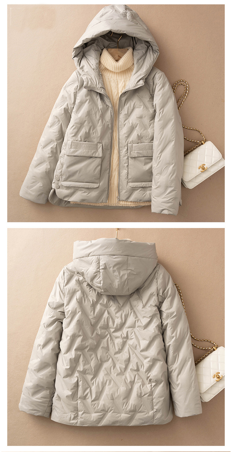 Down jacket oatmeal color image-S1L18