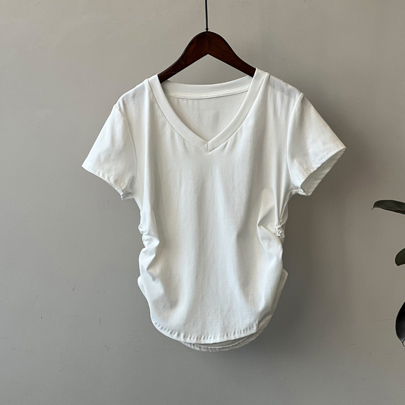 short sleeved tee white color image-S1L35