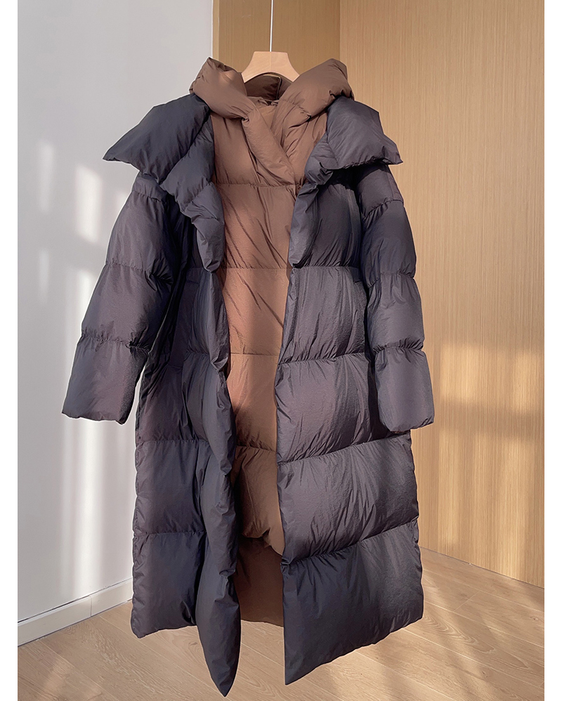 Down jacket cocoa color image-S1L42
