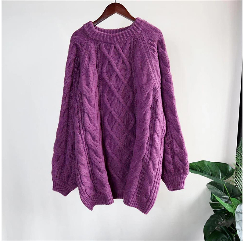long sleeved tee purple color image-S1L29
