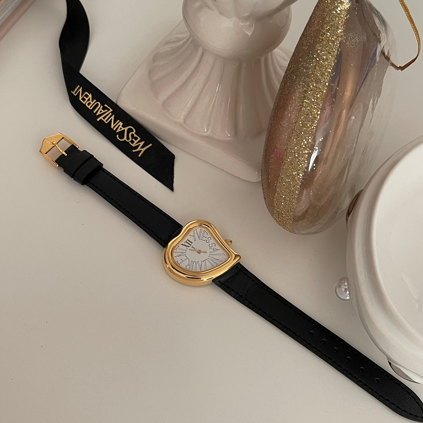 YSL 40th anniversary heart gold watch  (limited edition)