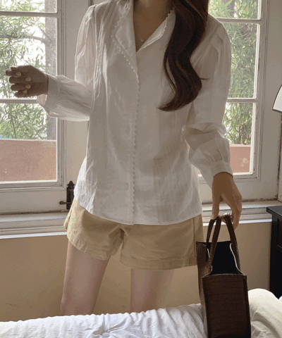 Only One Pintuck Lace Blouse : [PRODUCT_SUMMARY_DESC]